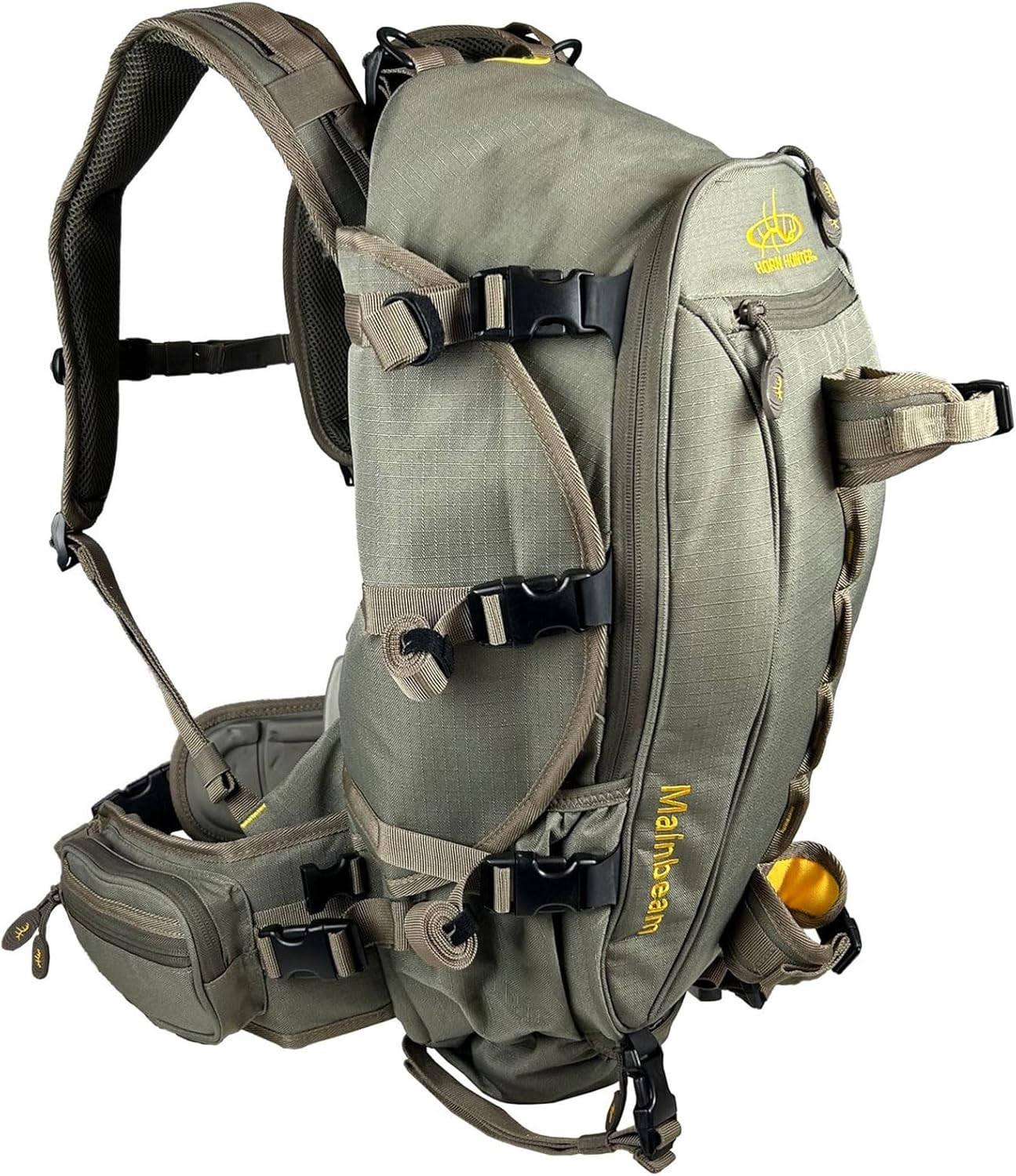 Horn Hunter HH01 Main Beam Hunting Spacious Backpack with Side Wing Pockets, Internal Frame & Foam | Rain Cover Included