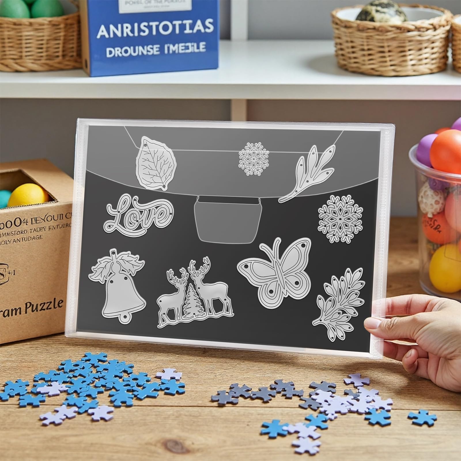 Arkusze magnetyczne do przechowywania matryc, do przechowywania pieczątek i kieszeni do przechowywania matryc, do tworzenia kart, scrapbookingu, 160 szt. (torby do przechowywania)