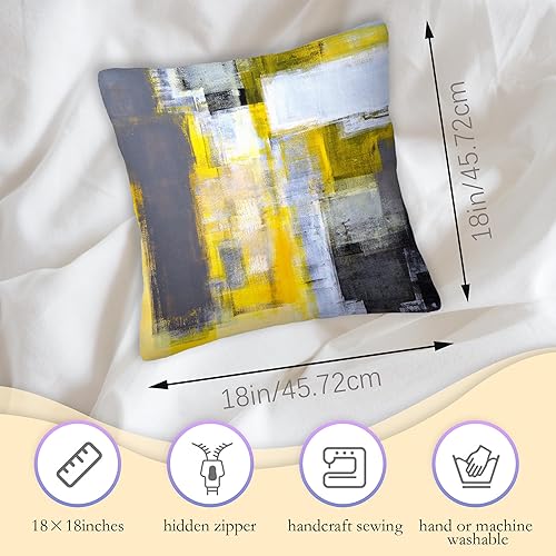 Miniatura 10 de SKYDAWNY Juego de 2 fundas de almohada de 18 x 18 pulgadas con diseño de calabaza y gato negro, fundas decorativas cuadradas suaves para decoración