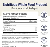 Vista 6 de Green Pasture Aceite de Hígado de Bacalao Fermentado Sabor Naranja 120 Caps