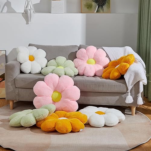 Miniatura 3 de Ailive Almohada decorativa con forma de margarita amarilla de 17.7 pulgadas para niños, adolescentes y niñas