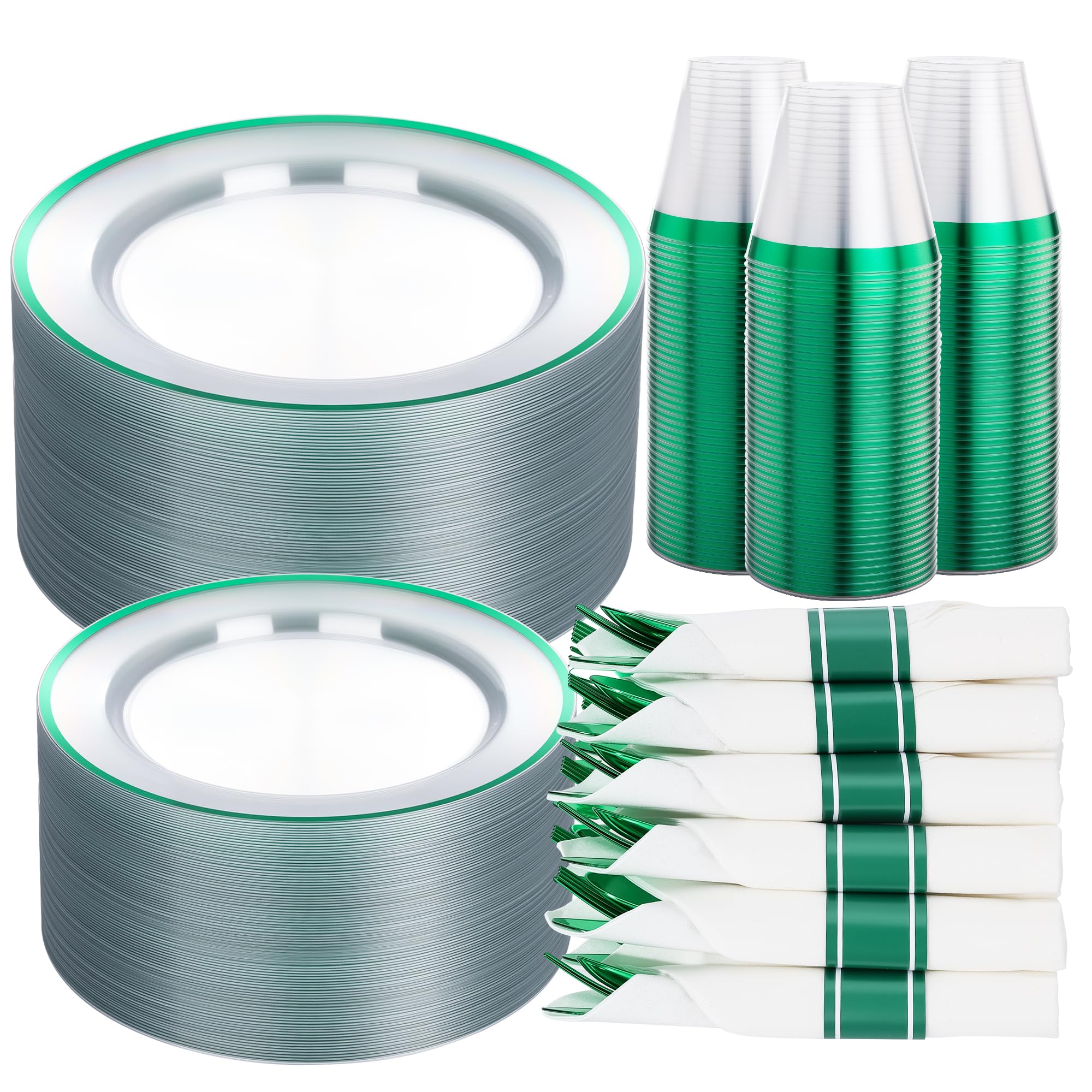 BESTSTAR 350 Piece Disposable Plates Set -15