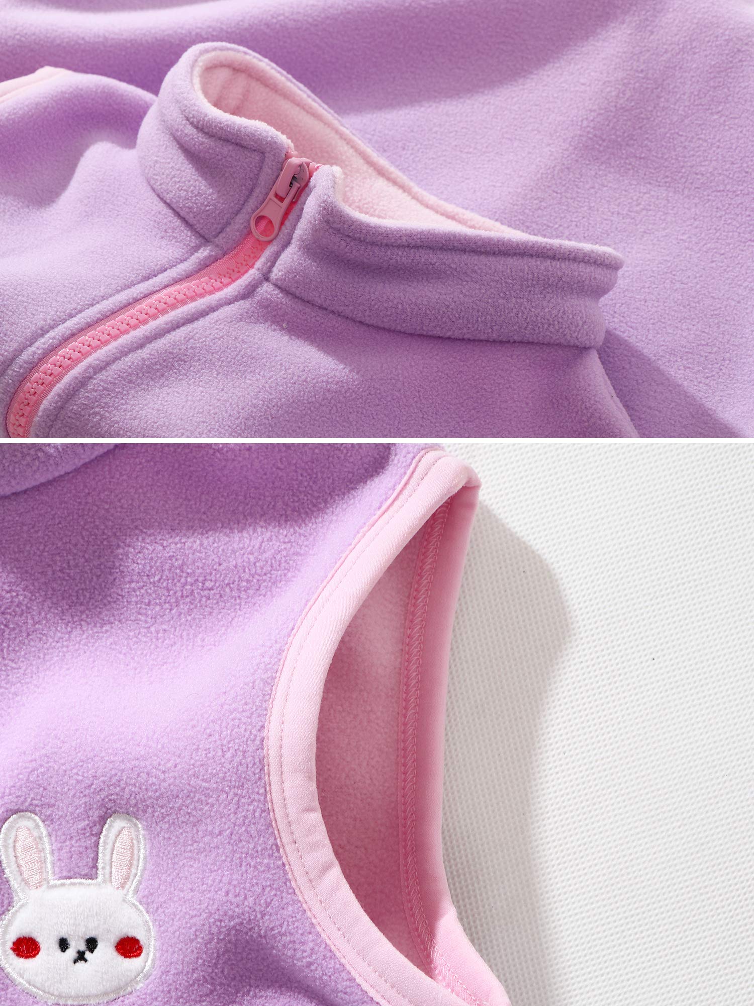 Chaleco de Forro Polar para Bebé Niño Pequeños Niño Niña Chaleco Polar con Cremallera y Cuello Alto Chaqueta Sin Mangas Patrón de Dibujos Animados Talla del Fabricante 80/86/92/98/104/110/116/122/134