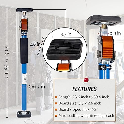 Miniatura 2 de SAND MINE Herramienta de tercera mano, poste de soporte ajustable, sistema de soporte de tercera mano, barra de soporte de acero para gatos de