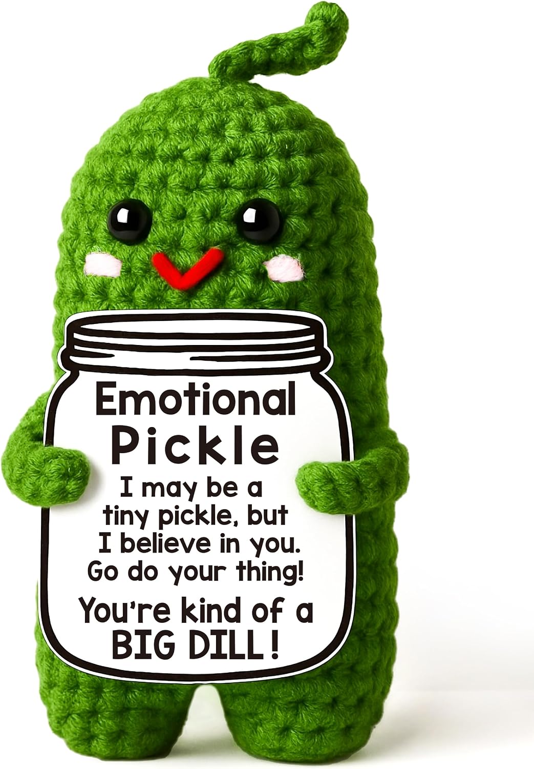 MAMAGIFTREE Gifts for Friends Female Birthday Gifts for Women, Thank You Retirement Gift Funny Coworker Gift, Emotional Support Positive Crochet Pickle for Men, Boss Cute Decor