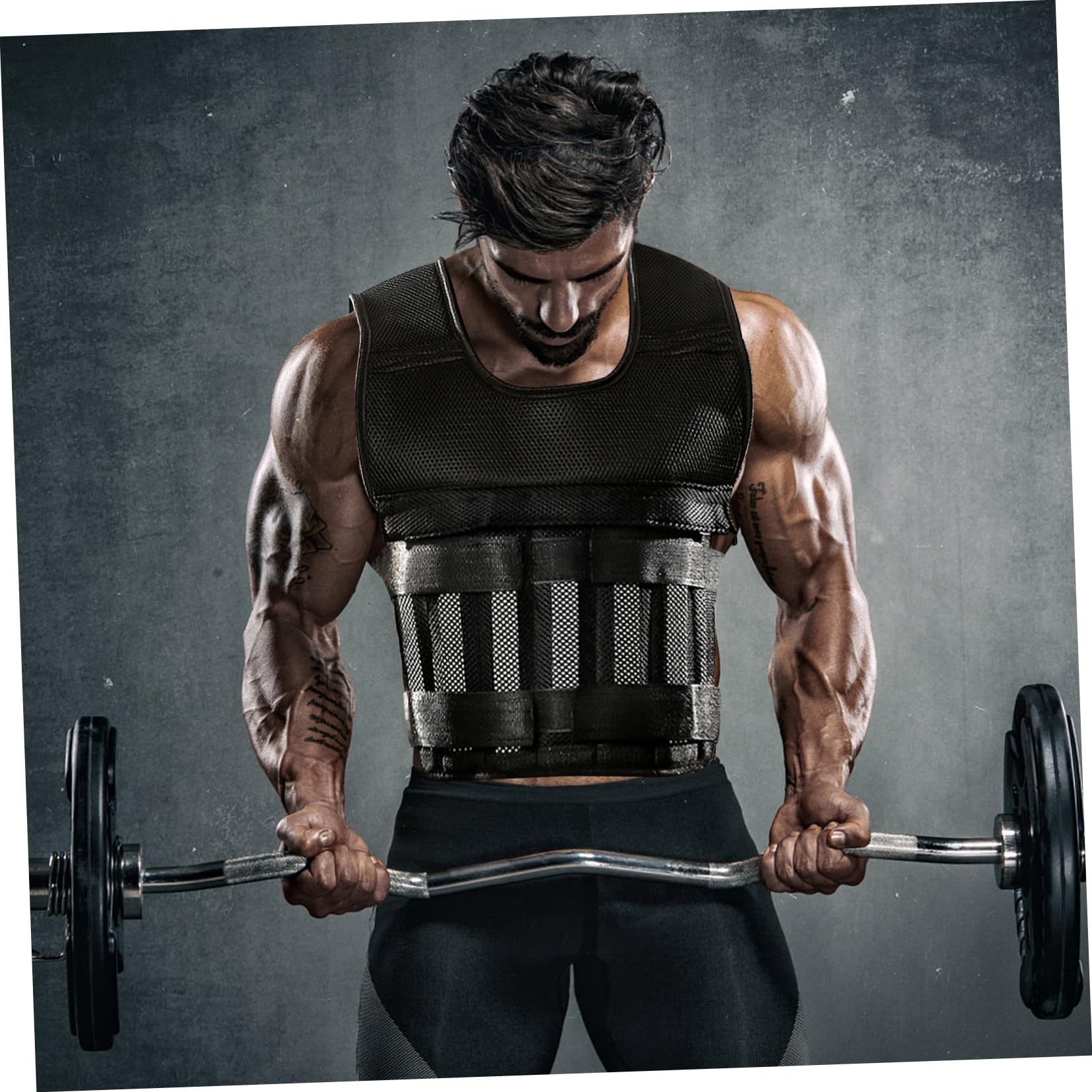 CLISPEED Piastre in Acciaio Da 200 g Per Giubbotto Zavorrato, 12 Pezzi Bordi Arrotondati Per Esercizi Di Forza, Accessori Fitness Compatibili Per Allenamento a Casa, Palestra e Ufficio