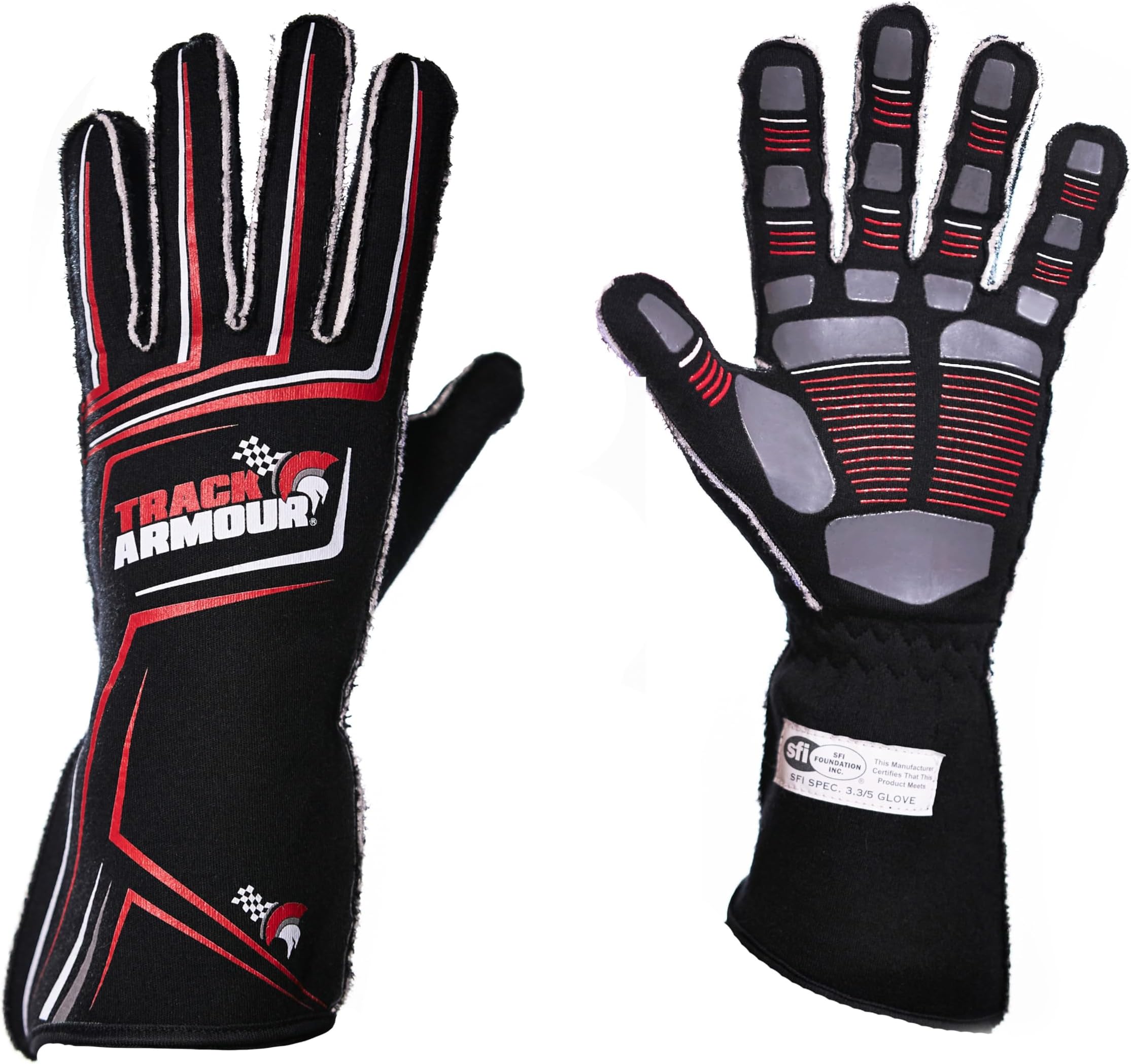 TRACK ARMOUR] Series 4 Auto Racing Glove, SFI 3.3/5, Nomex Fabric, Silicon Grip, Fire Retardant, Flame Resistant, Driving, Karting, Sim Racing