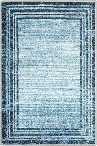 Miniatura 3 de Lahome Alfombra moderna abstracta de 2 x 3 pulgadas, color rosa, lavable, con parte trasera de goma antideslizante, alfombra de entrada pequeña,