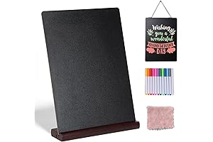 11.7x16.5 Inch Tabletop Chalkboard with Stand: Rustic Message Display for Home, Bars, and Special Events