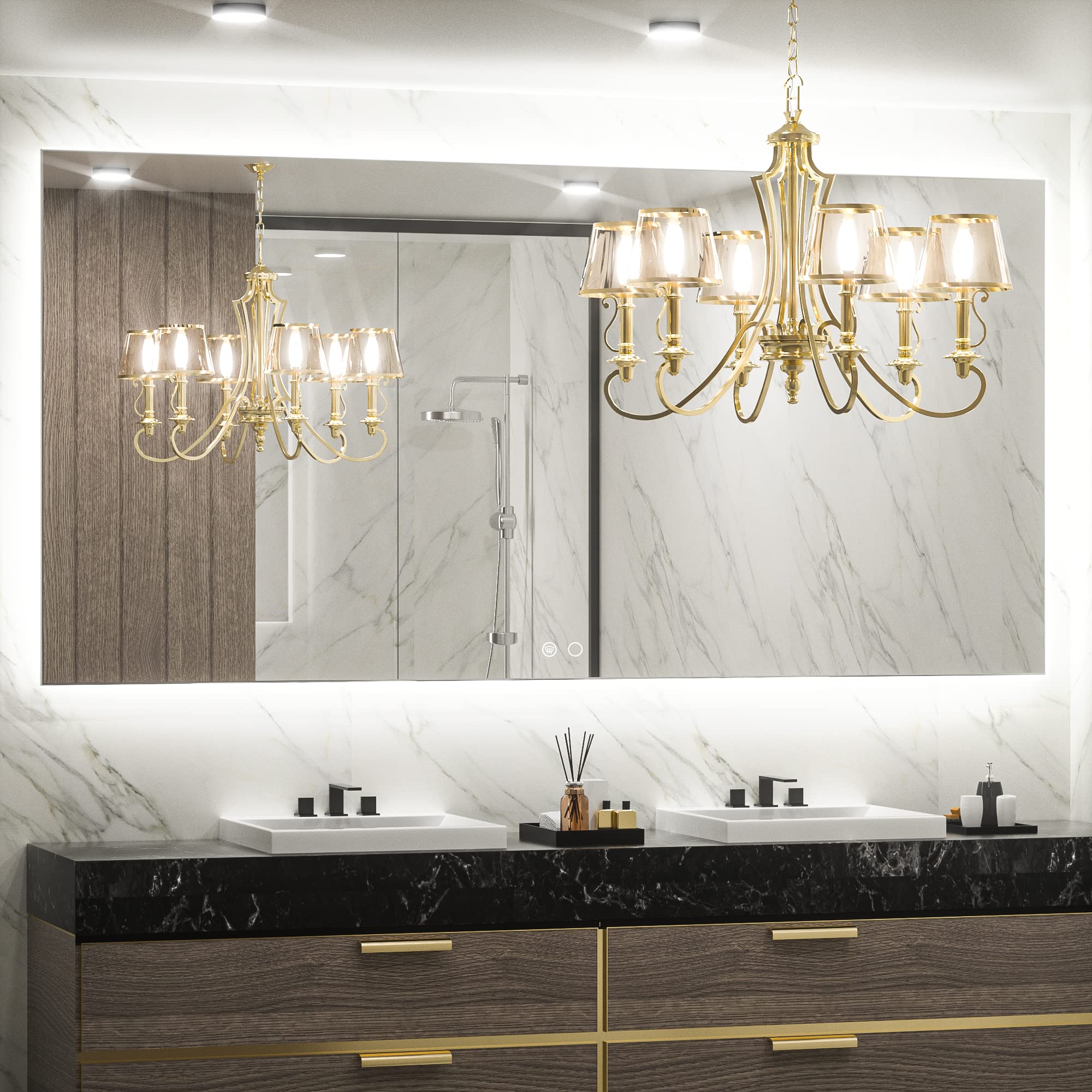 Buy Keonjinn Backlit Mirror 72 x 36 Inch LED Mirror Bathroom Vanity