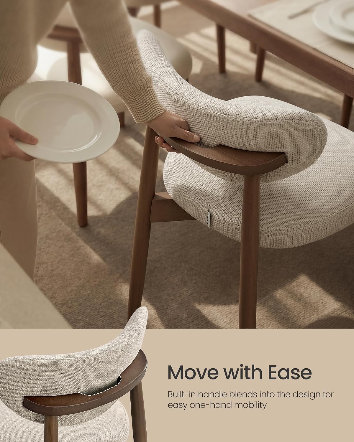 Close-up of the chair's seat cushion, emphasizing the high-density foam for enhanced comfort.
