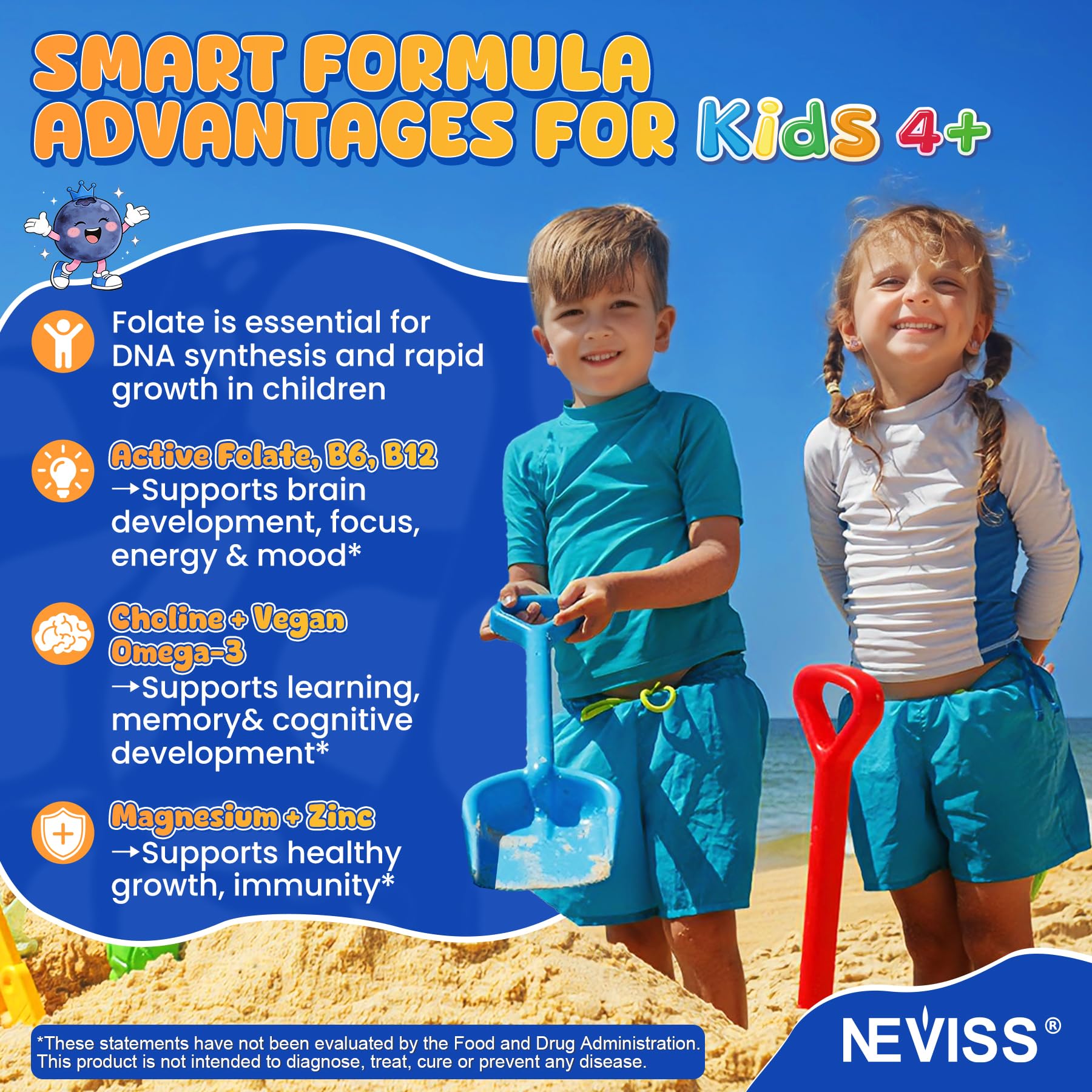 L Methylfolate 1mg Gummies for Kids Teens + Methyl B6 B12 Choline Magnesium — Amazon image 5