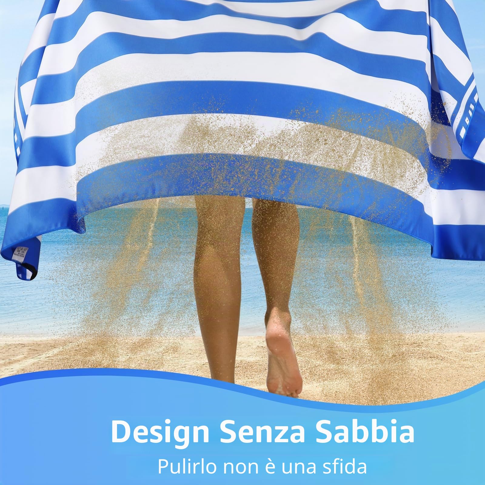 Vortix Telo Mare xxl 200 x 100 cm, Asciugamano Grande In Microfibra Ad Asciugatura Rapida, Telo Bagno Senza Sabbia, Coperta Da Spiaggia Donna (blu scuro)
