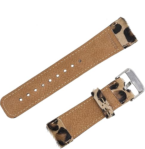 Vista 22 de Tivole - Correa de reloj de cuero de alta calidad hecha a mano compatible con Samsung Galaxy Watch 1.811 in/Gear S3 Frontier/Gear S3 Rosa nude