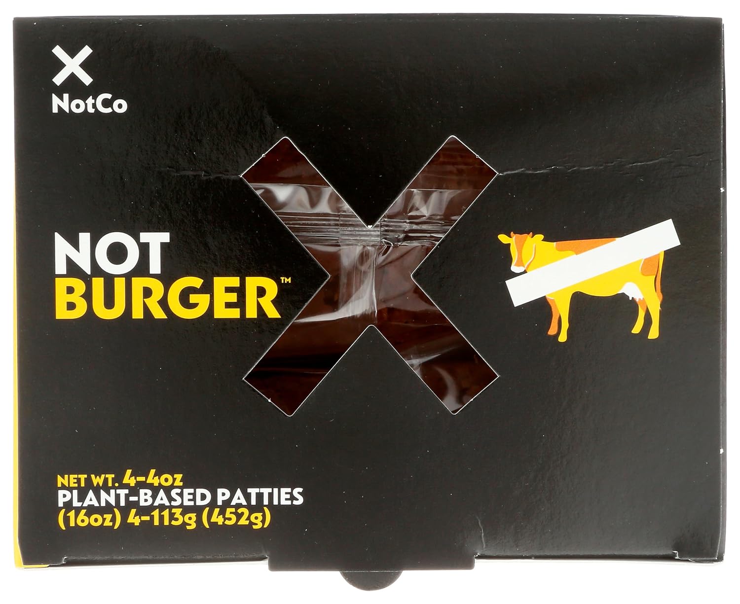 NotBurger Plant Based Patties, Gluten-Free, Non-GMO, Vegan, 4 Pack, 16 oz.