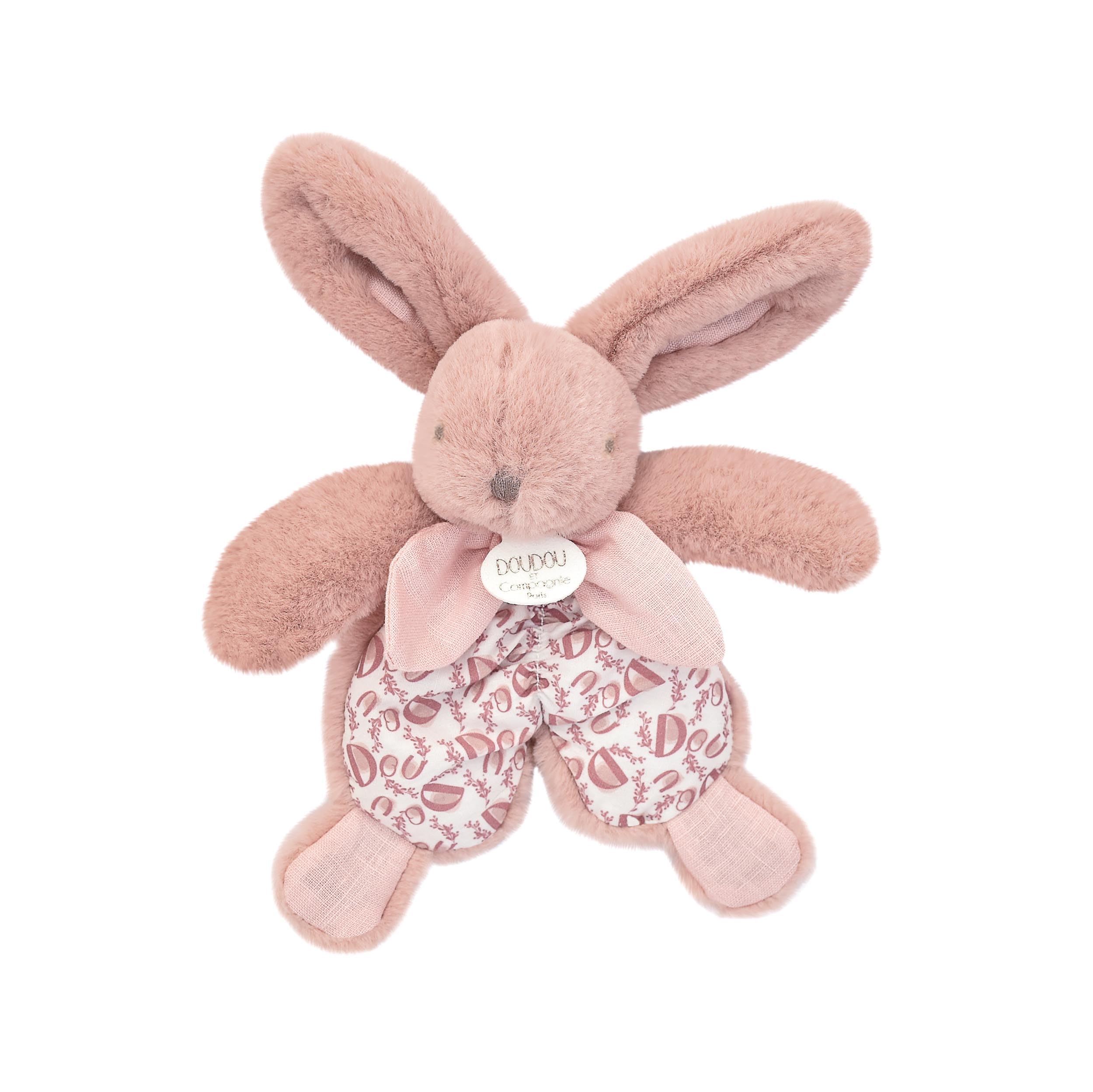 Doudou et Compagnie - LAPIN DOUDOU - Peluche Doudou Lapin - Rose - 18 cm - Pour Enfants Filles et Garçons dès la Naissance - Boîte Cadeau Incluse pour Offrir - Garantie Doudou Perdu - DC4153