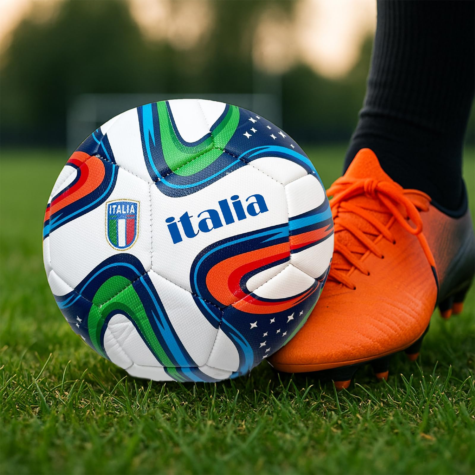 Balón De Fútbol Mikado Sport | Modelo Italia | Agarre Excelente | Baja Absorción De Agua | Tamaño Adulto/Infantil