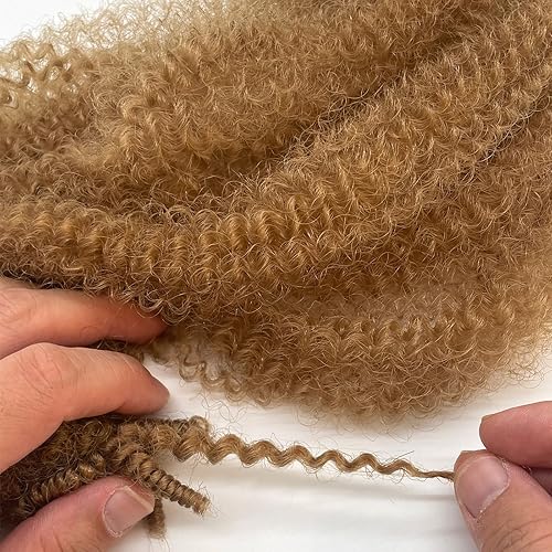 Miniatura 5 de Cabello afro trenzado elástico de 24 pulgadas, cabello Marley para rastas sintéticas, cabello rizado Marley Twist trenzado, cabello rubio cubano