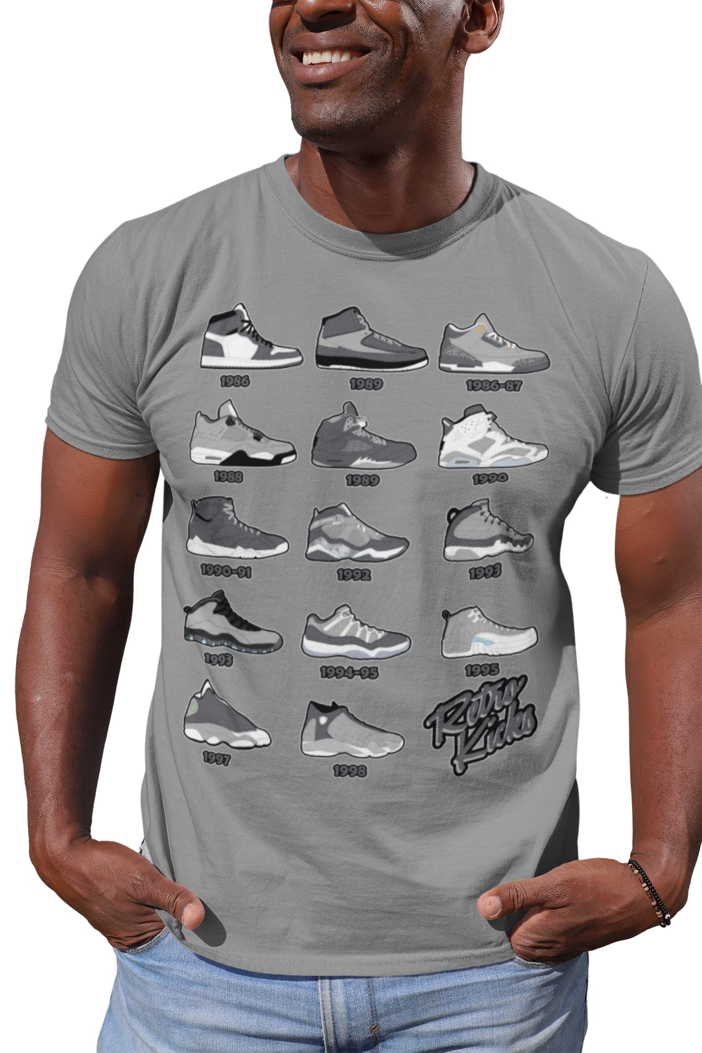 Shirt to Match Cool Grey Jordan Retro 10 11 12 13  Sneakers, Men's Tee to Match Jordans