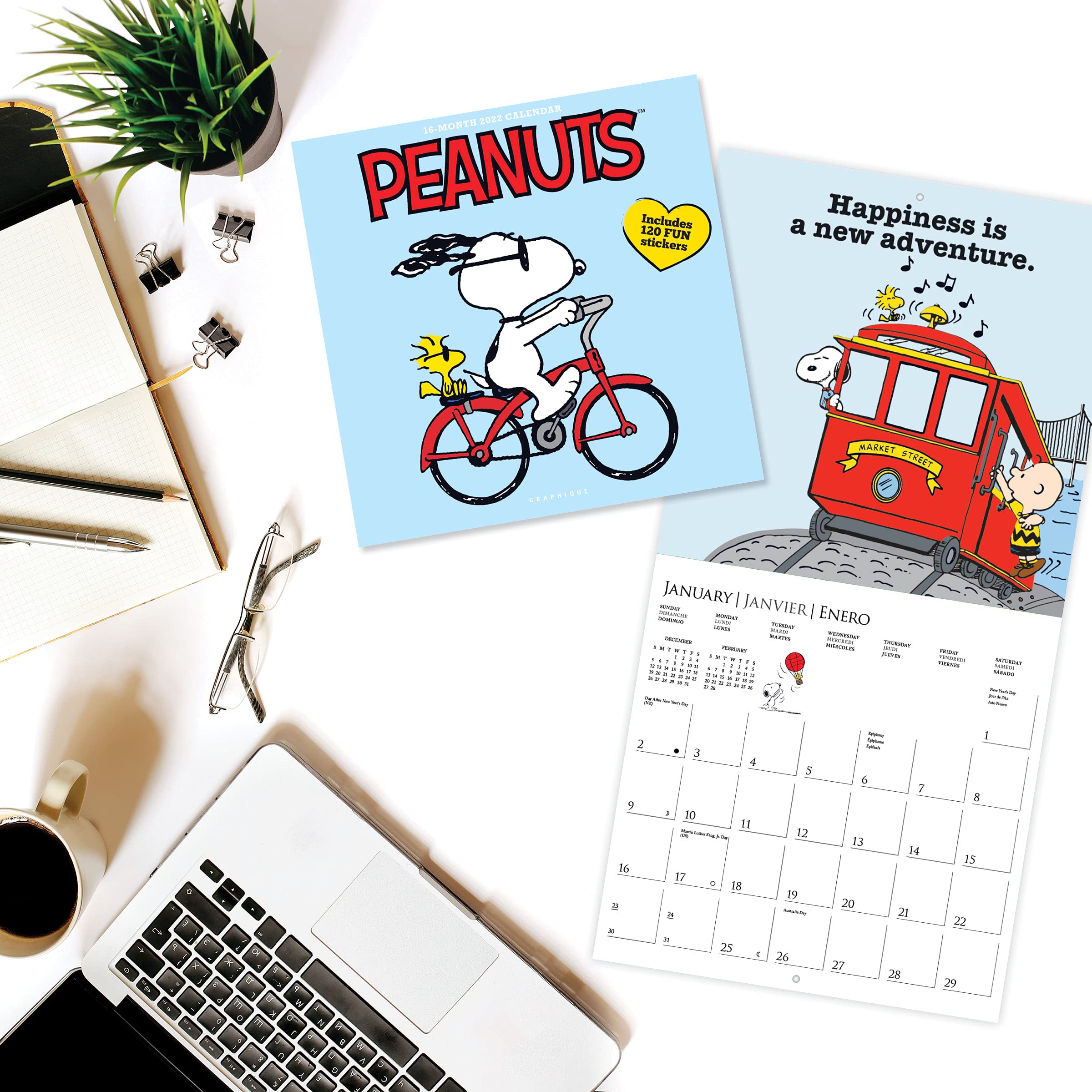 graphique-2022-peanuts-happiness-is-wall-calendar-12-x-12-120