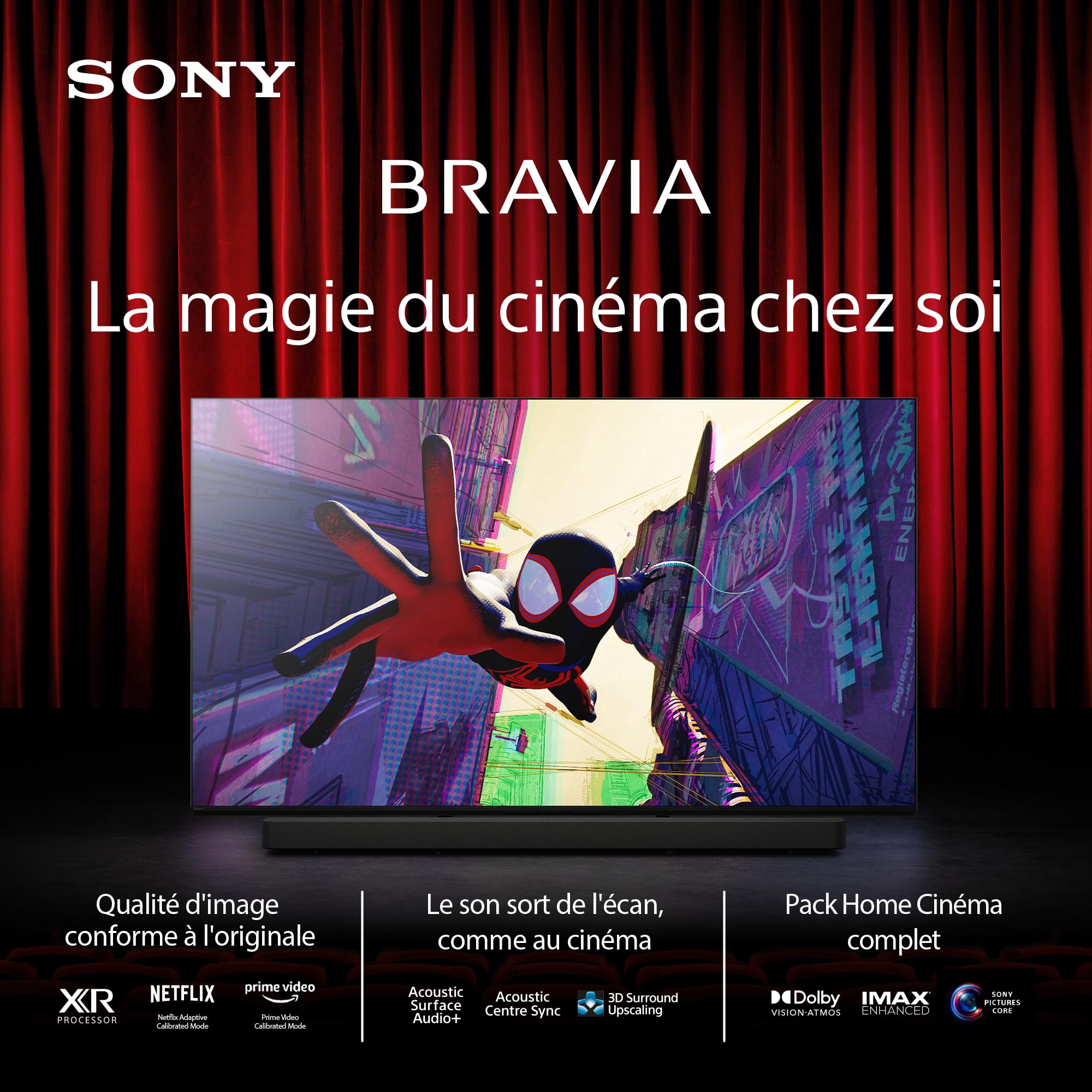 Sony BRAVIA 8 OLED 55 Pouces 4K HDR Google Smart TV |Fonctions Gaming PlayStation 5, IMAX Enhanced, Dolby Vision Atmos, Chromecast, Apple AirPlay, 120Hz K-55XR83
