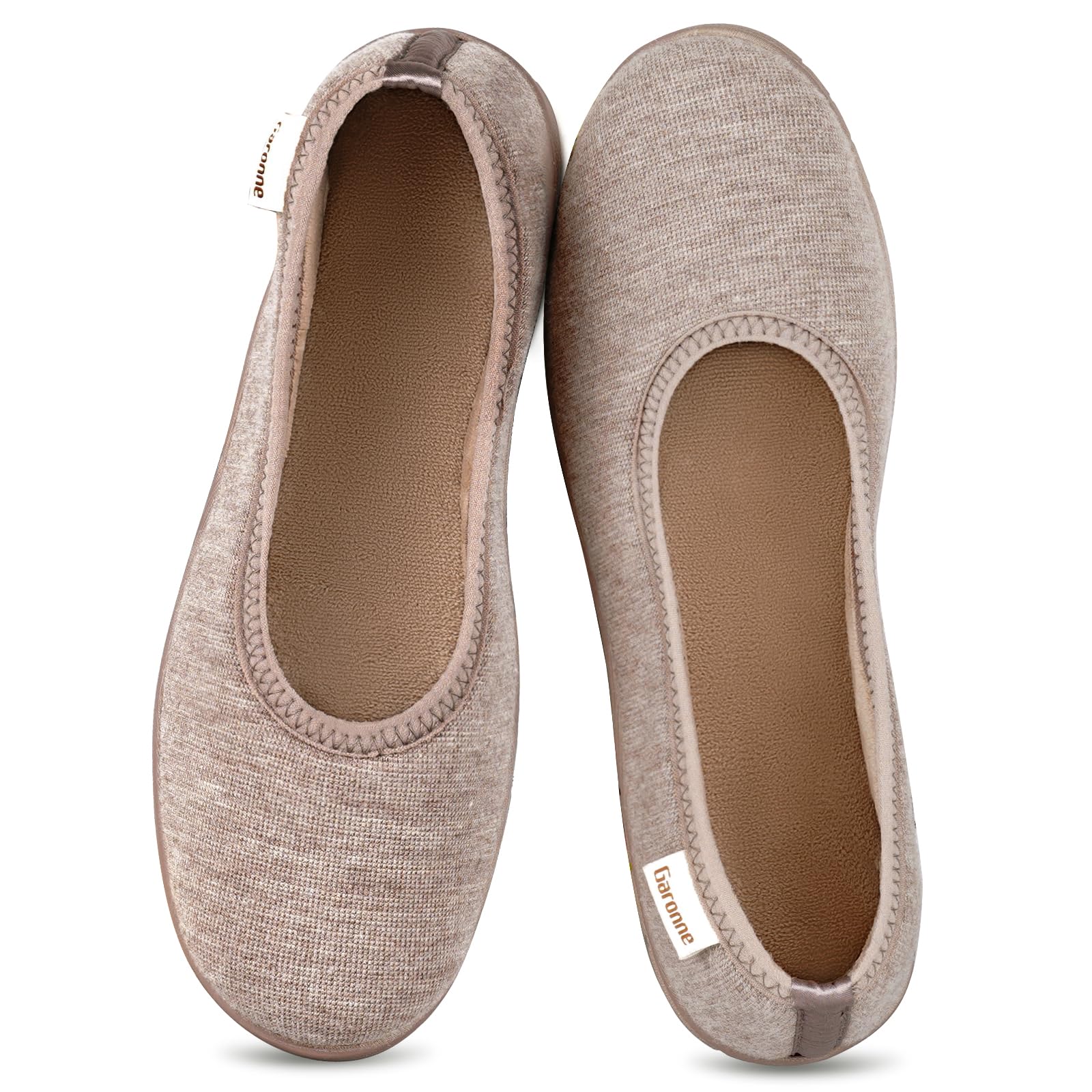 Garonne Womens Lightweight Loafer Slippers with Memory Foam Ladies Non-Slip House Shoes for Bedroom Indoor Outdoor