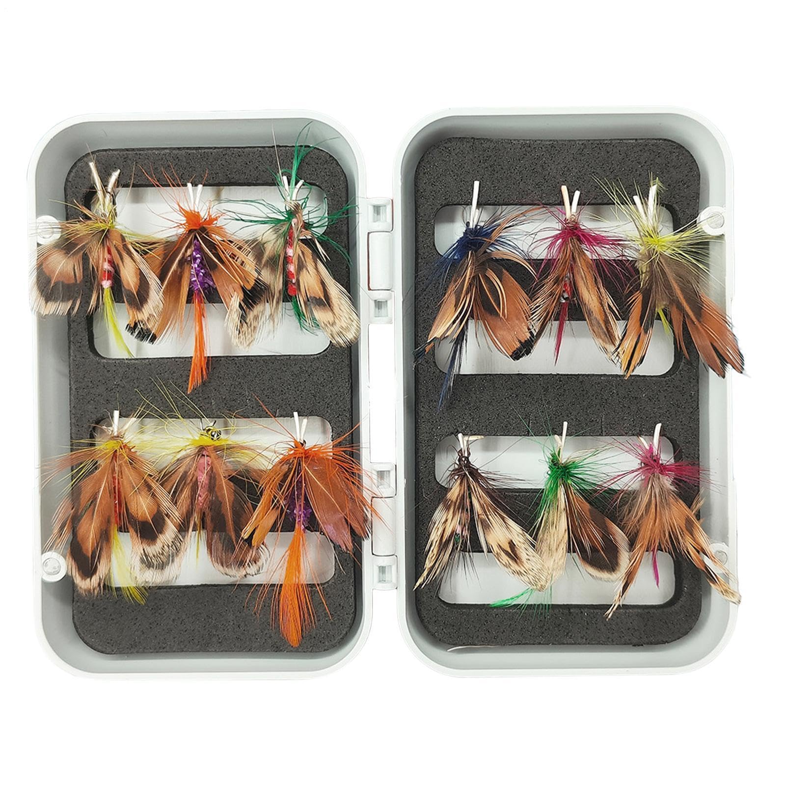 Angelköder-Set mit Kunstködern Künstliche Schmetterlings-Angelköder | Handgefertigte Angelköder Für Das Angeln In Seen, Flüssen, Zum Werfen, Auf Reisen, Beim Camping, Schleppfischen, Für Barsch,