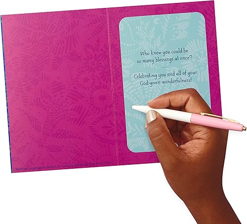 Miniatura 7 de Hallmark Tarjeta de cumpleaños de caoba para mujer con adorno extraíble (negro, brillante, hermosa)