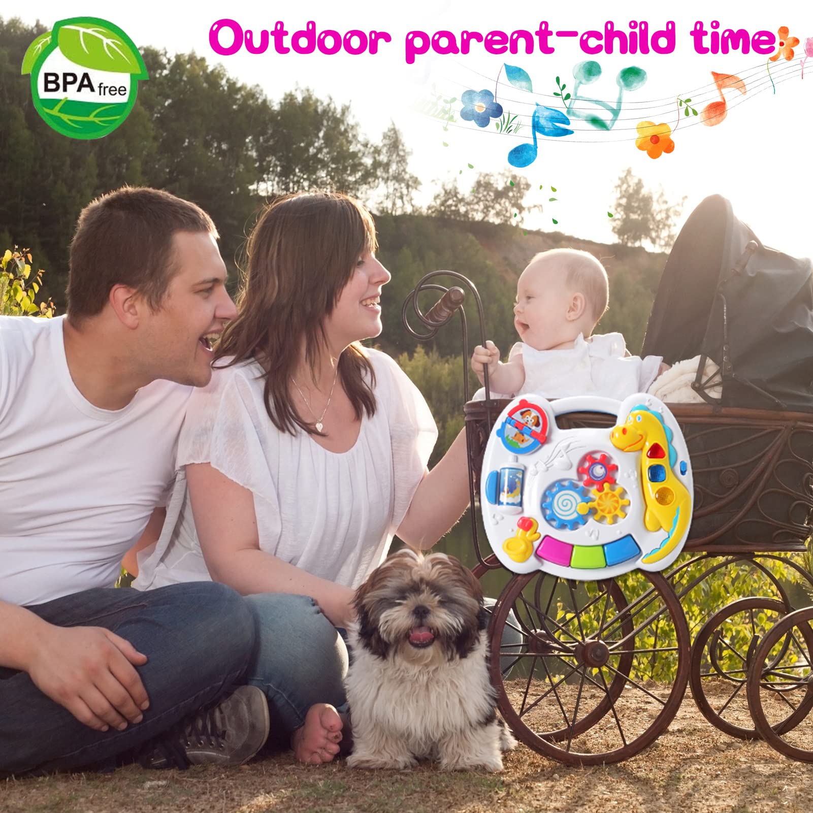 Centro de actividades musicales para bebés, juguete de 12 a 18 meses, mesa de actividades, juguetes para bebés de 12 a 18 meses, aprendizaje temprano, niños de 12 meses, regalos de 7