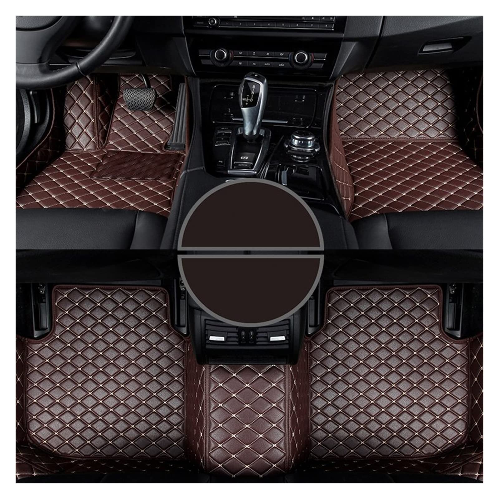 Tapis de voiture Ford Fiesta 2001-2021 imperméables et antidérapants café