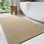 TCHDIO Bath Mat Super Absorbent-Quick Dry Bathroom Mat-Extra Soft Machine Washable Bath Mats for Bathroom-Thin Bathroom Rug Fit Under Door-Rubber Backing Bath Mat Non Slip in Front of Shower,Bathtub