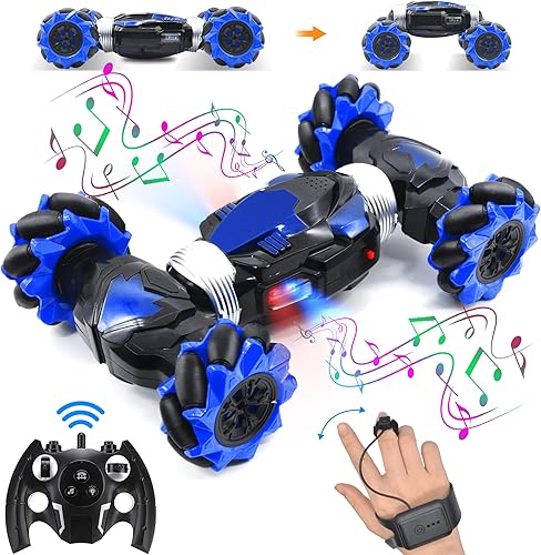 Miniatura 1 de AGNEVE RC Stunt Car Remote Control Car with Gesture Sensor 4WD 24GHz Twisting Vehicle with Light Music Mini Deformation Toy Cars for Boy Kids Girl