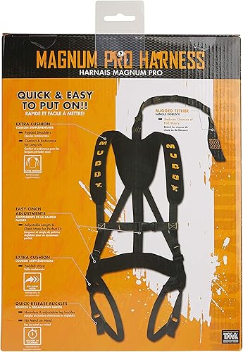 Miniatura 9 de Muddy Outdoors - Arneses ajustables y ligeros acolchados Magnum ProMagnum Elite Treestand para caza de seguridad para escalada de árboles
