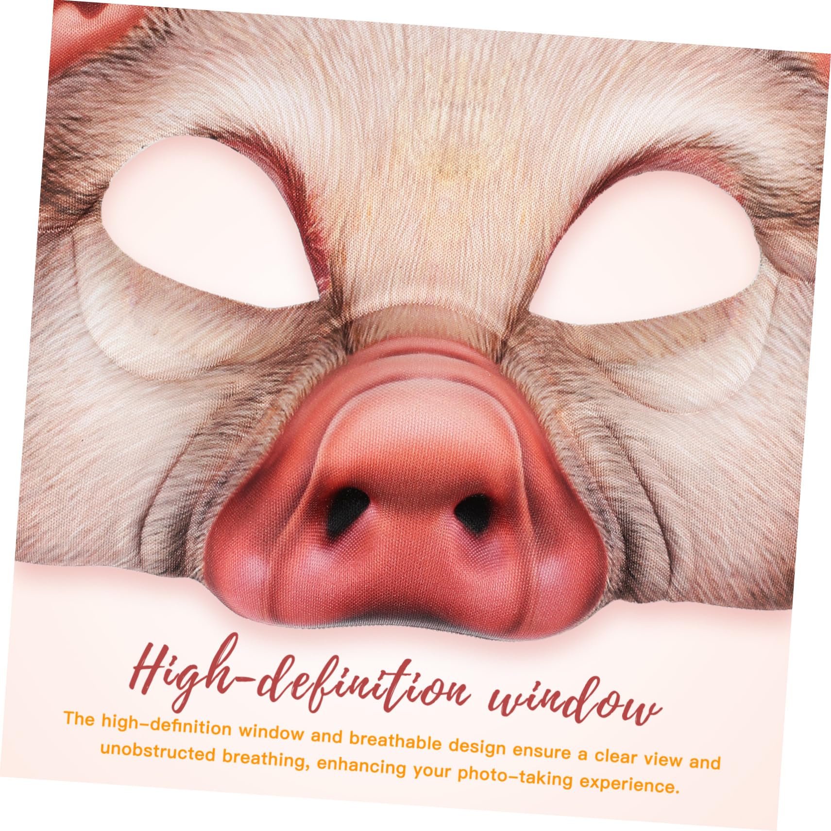 BESTonZON Masque de Cochon Réaliste pour Fête Costumée Halloween Demi-visage Accessoire Animal pour Carnaval et Cosplay Adulte