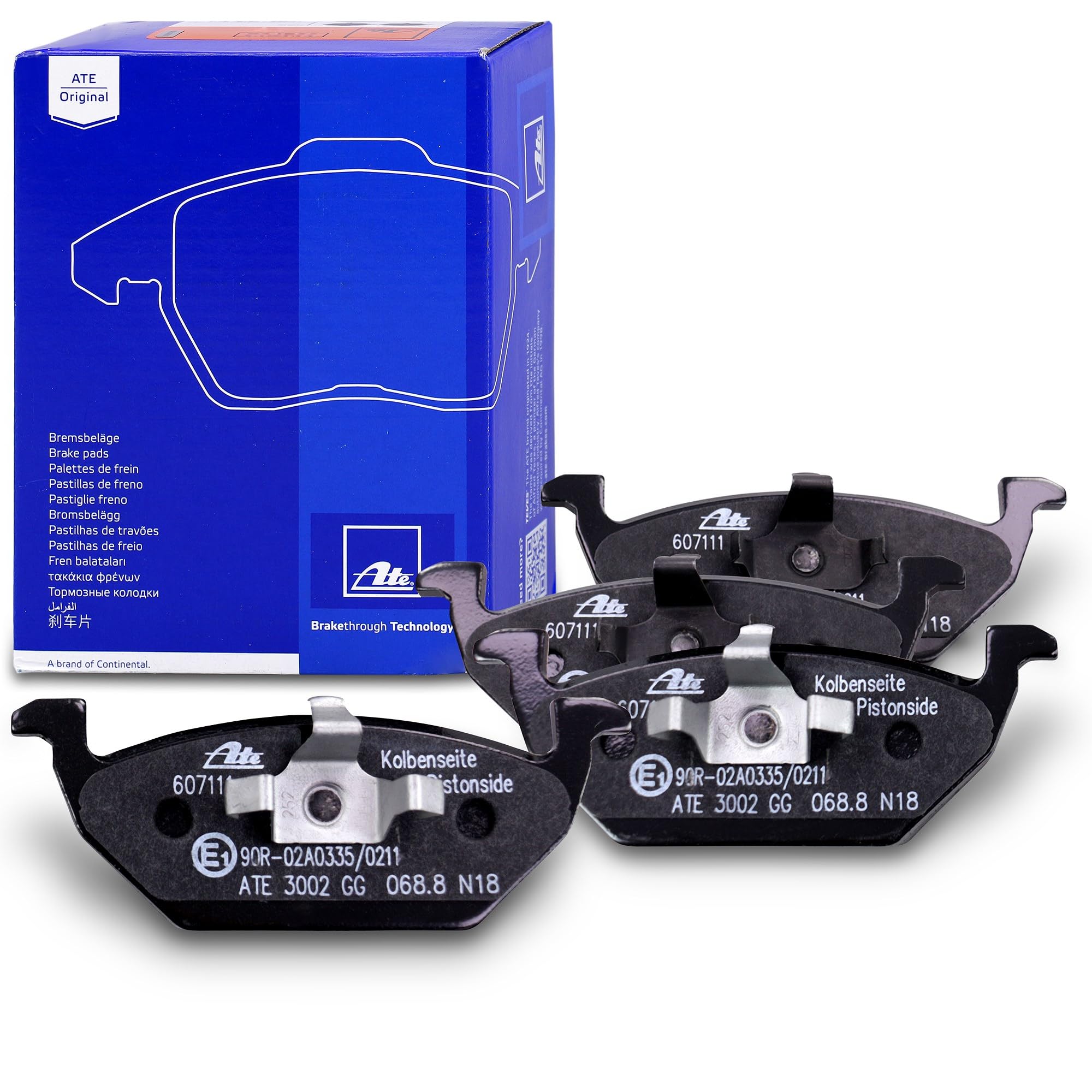 ATE Set di freni asse anteriore+dischi freno PowerDisc ¯ 256mm ventilati e pastiglie freno anteriori Compatibile con AUDI A1, A3, SEAT, IBIZA, LEON, TOLEDO, SKODA FABIA, OCTAVIA, ROOMSTER, VW GOLF, PO