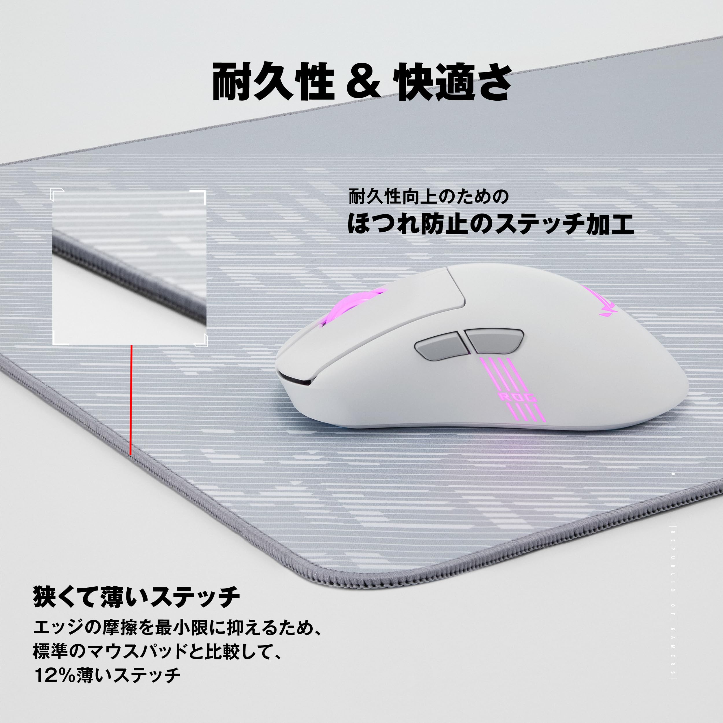 Amazon.co.jp: ASUS マウスパッド/ROG Scabbard II Arctic Gray XXL/超