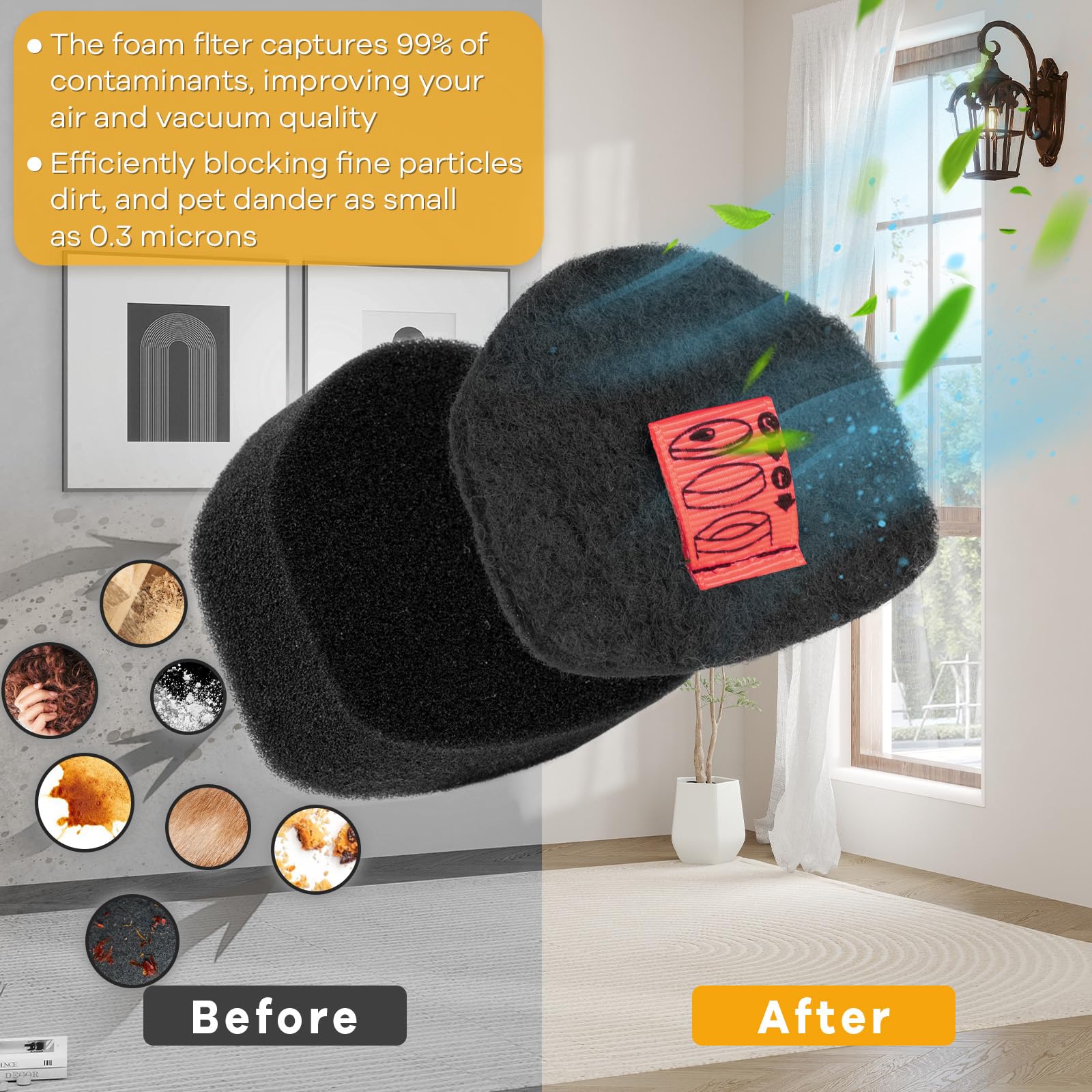CH951 Ersatzfilter für Shark Ultra Cyclone Pet Pro Plus CH951 CH951C CH901 CH950 CH900WM schnurloser Handstaubsauger, vergleichbar mit Teil XFTRCH900