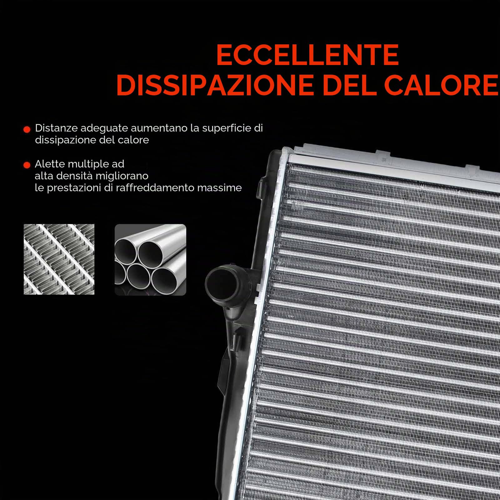 Frankberg Radiatore Motore Radiatore acqua Compatibile con Serie 3 Compact E46 1.8L Serie 3 Touring E46 2.0L Serie 3 E46 2.0L Serie 3 Cabriolet E46 2.2L Serie 3 E46 1.8L Replace# 17117513922