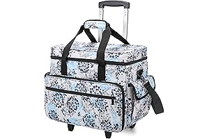Teamoy Sewing Machine Case with Detachable Wheels for Easy Transport