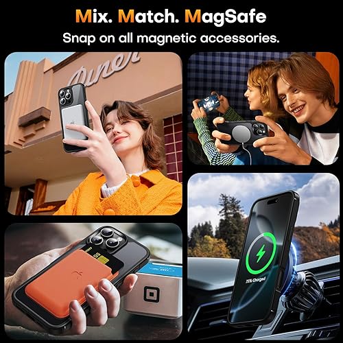 Miniatura 810 de TAURI Funda 3 en 1 para iPhone 13 Pro, [no amarilla] con 2 protectores de pantalla, funda delgada a prueba de golpes para iPhone 13 Pro, color negro