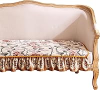 Vista 12 de patdrea Funda de sofá de diseño, fundas de terciopelo amarillo floral para banco de cama seccional, fundas de banco de cama de lujo, funda