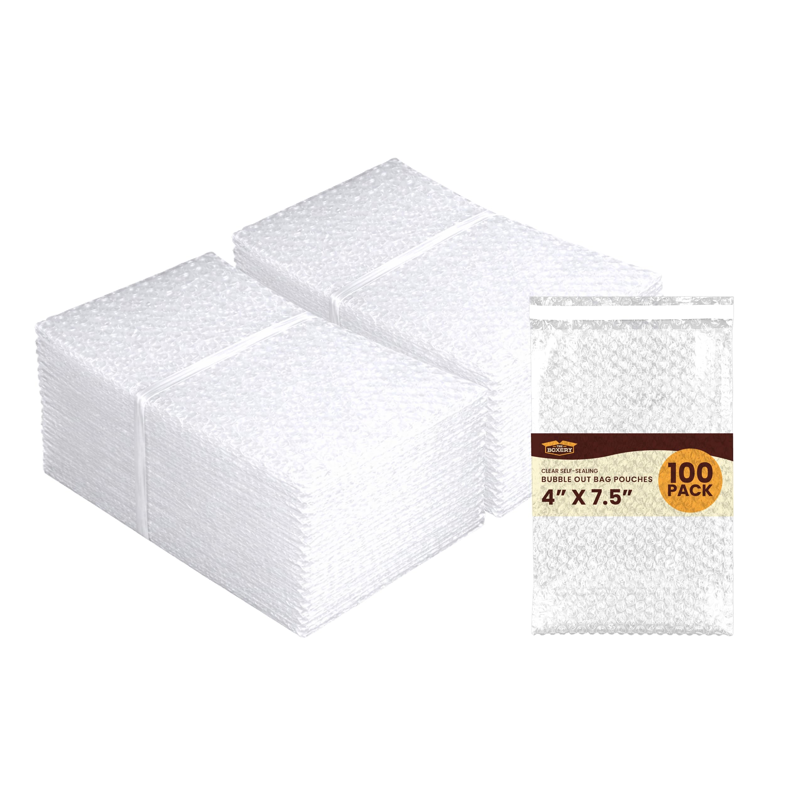 Amazon.com: 100 packs 4x7.5 SELF-SEAL CLEAR BUBBLE OUT POUCHES