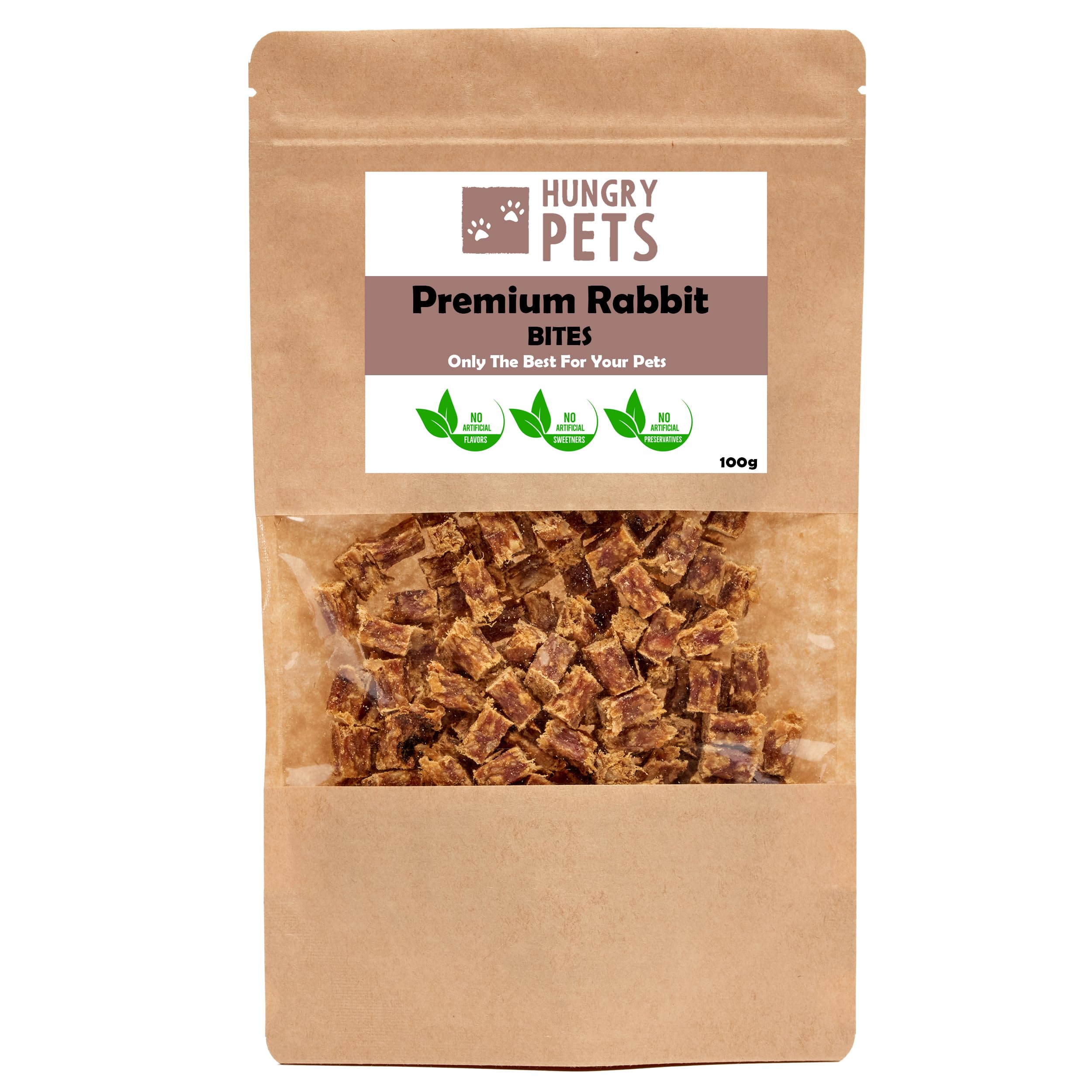 Natural Dog Treat 100% Rabbit Bites, 100g