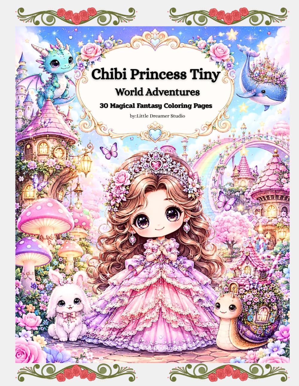 Chibi Princess Tiny World Adventures: 30 Magical Fantasy Coloring Pages