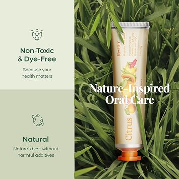 Revitin Toothpaste | Fluoride-Free Prebiotic Citrus Tooth Gel | No SLS, Gluten Free, Dye Free, GMO Free, No Sweeteners | Non-Toxic, Kid Approved