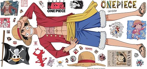 Miniatura 5 de RoomMates RMK5439GM One Piece Luffy Wall Decal, Red