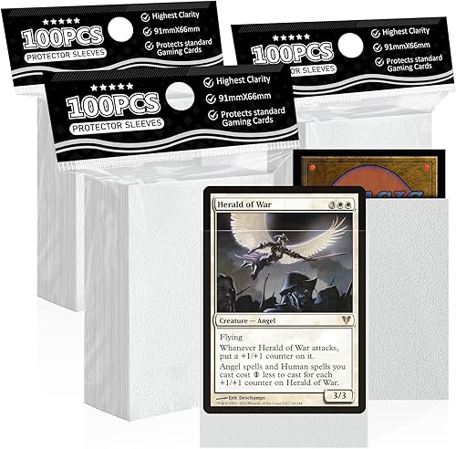 Fundas blancas mate para tarjetas MTG, 300 piezas de ajuste perfecto para tarjetas de intercambio de tarjetas deportivas, tarjetas de béisbol, TCG