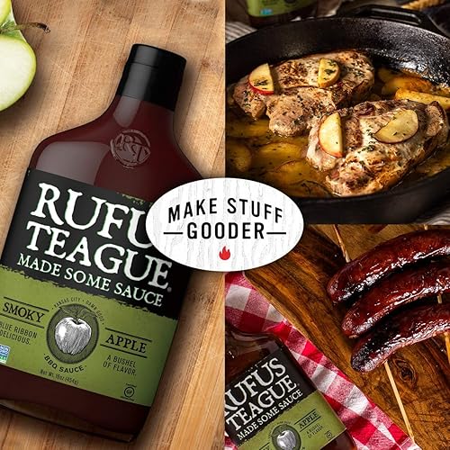 Miniatura 6 de Rufus Teague - Salsa BBQ de manzana ahumada - Salsa barbacoa premium - Botellas de 15.25 onzas - Paquete de 2