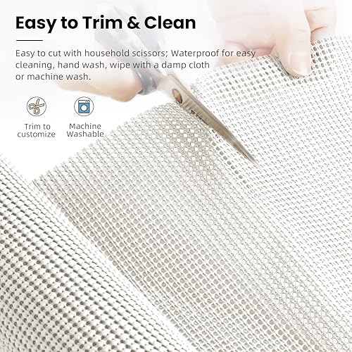 Miniatura 4 de BAGAIL - Forro de cajón, 17.5 x 20 pies, revestimientos de estantes no adhesivos para armarios de cocina, forros gruesos y fuertes de agarre para