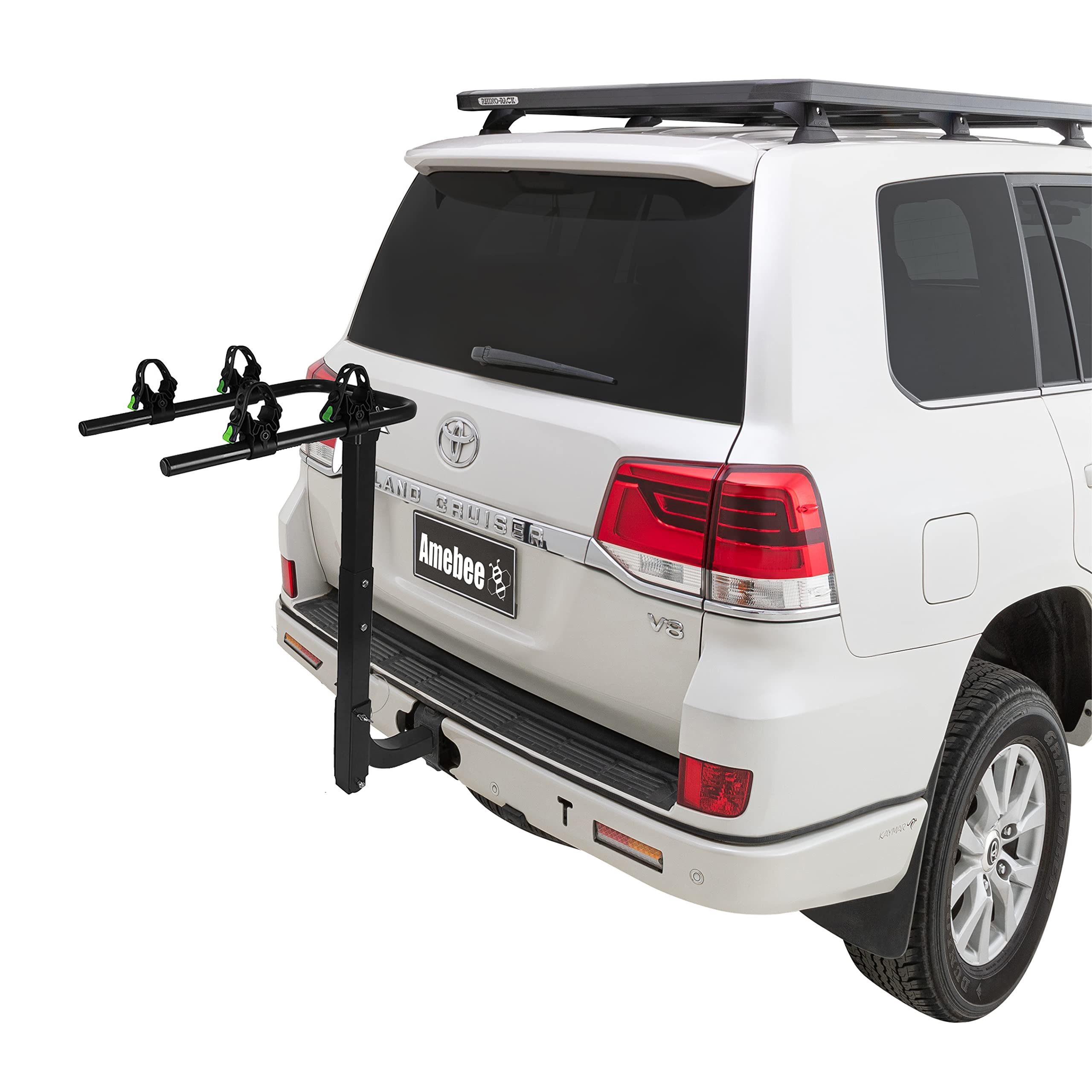 Amebee Bike Hitch Mount Rack, Bicycles Carrier Hitch Mount Foldable Rack for Cars, Trucks, SUV and minivans Outdoor Sport Biking with 2 Inch Hitch Receiver